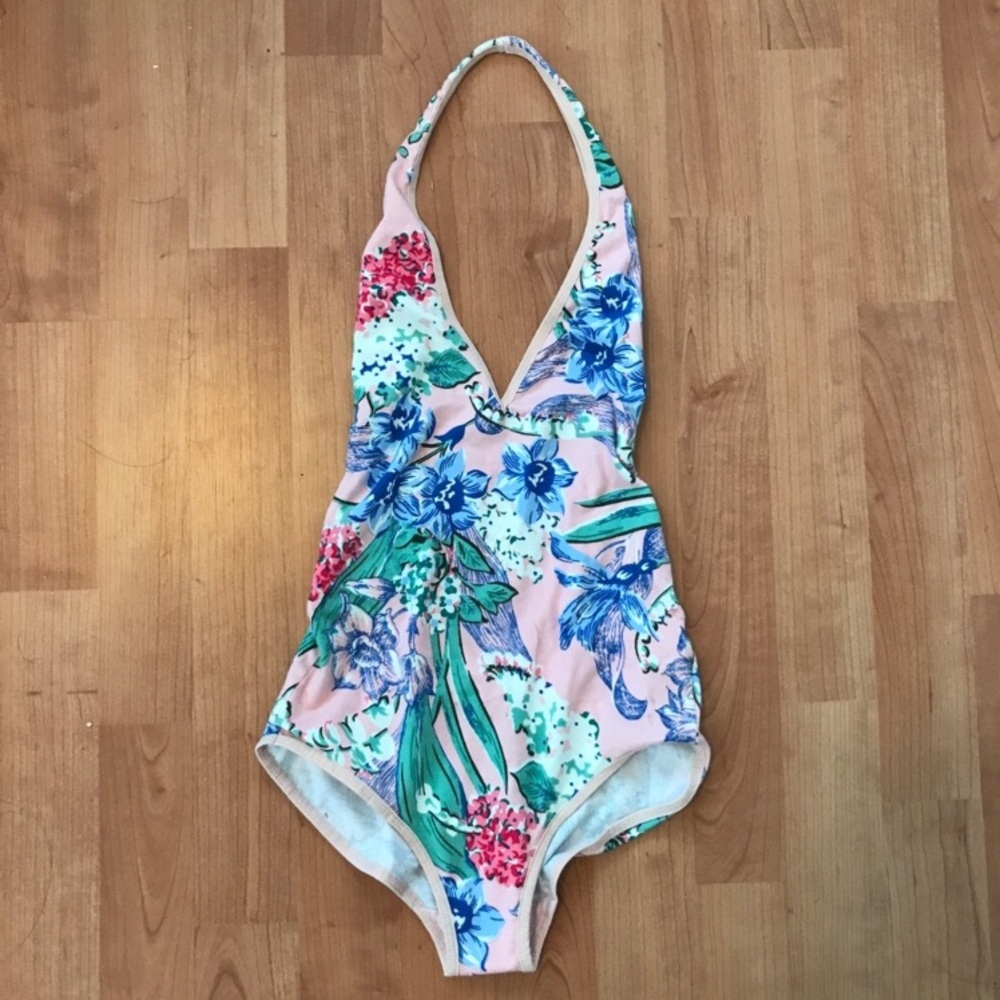 American Apparel Tropical Colorful Halter Top